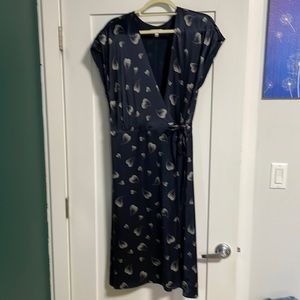Heart Joie Silk Wrap Dress - L